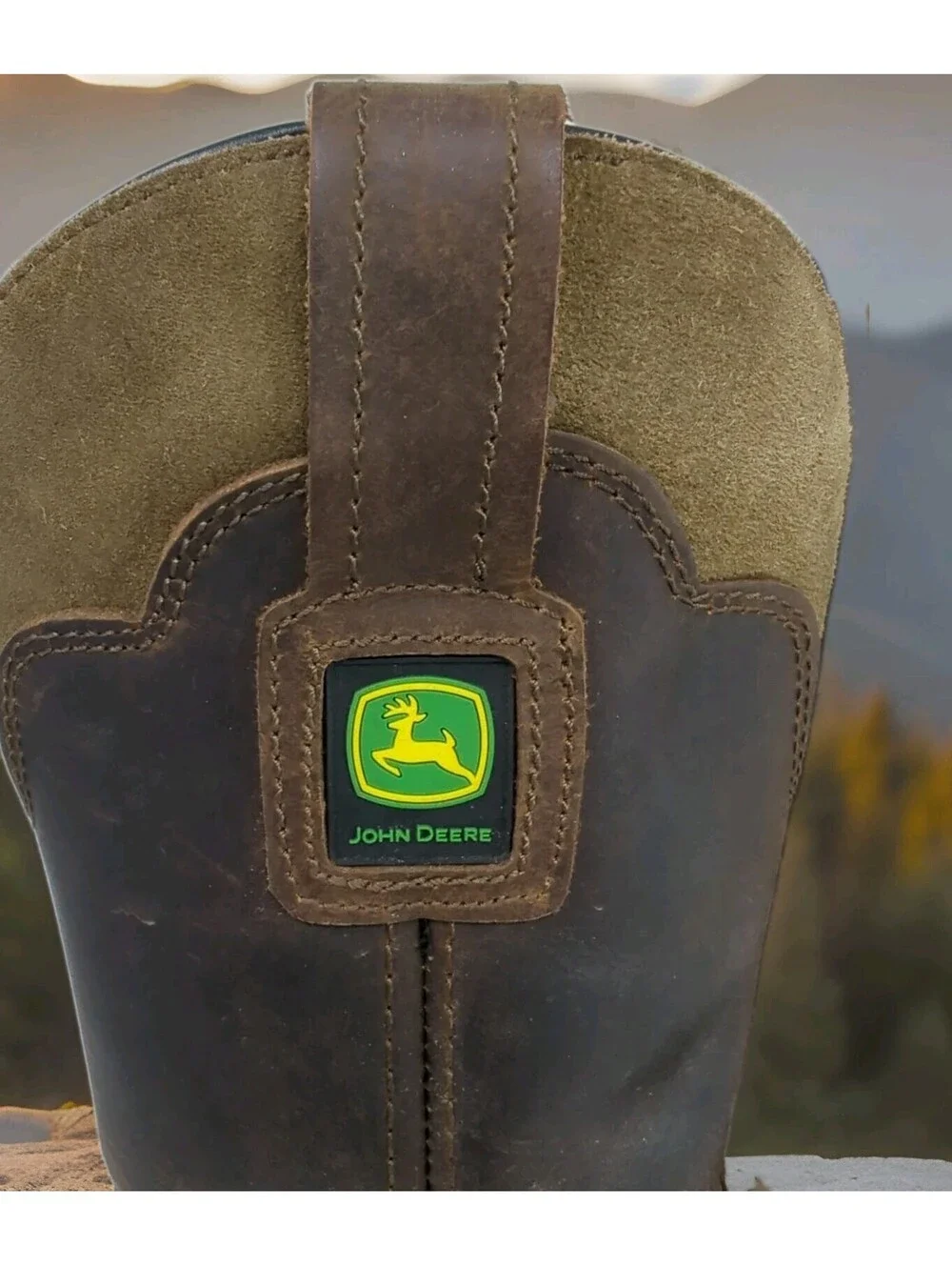 Dan Post John Deere Steel Toe Western Work Boots Mens 7.5 Women 8.5 Wide JD4394